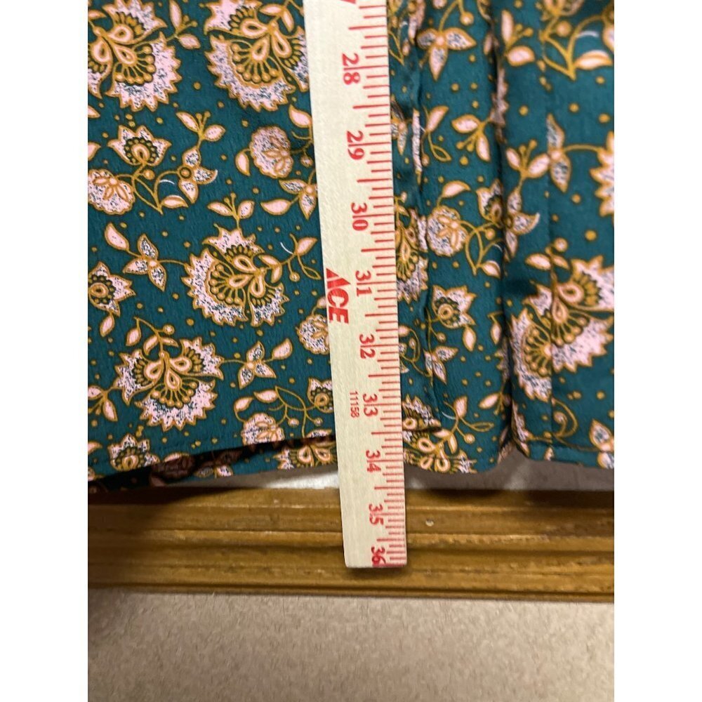 NEW! Topshop Willmor Floral Print Maternity Wrap Dress Green Women's Size 10 - Picture 9 of 11